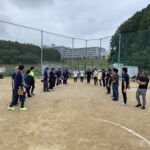 2024年10月27日 化学科ソフトボール大会。玉田研との合同チームで参加しました。結果はなんと準優勝!